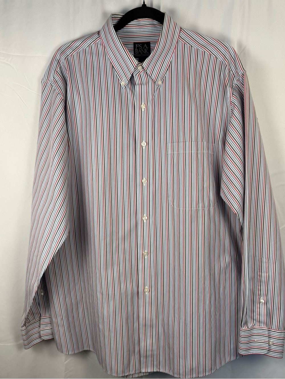 Jos. A. Bank Traveler’s Collection Multi Stripe Button-Down Dress Shirt Large